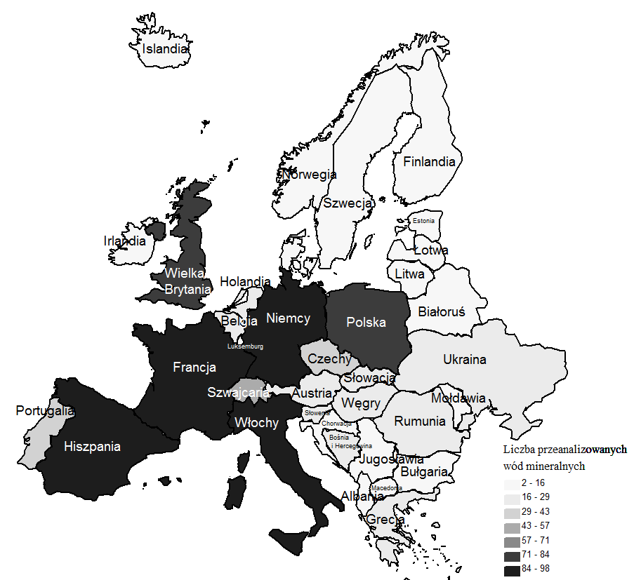 72 K. Pietrucha-Urbanik 3. Analiza wyników badań W analizie uwzględniono państwa europejskie, z wyłączeniem krajów, których terytoria przekraczają granice Europy (rys. 1.