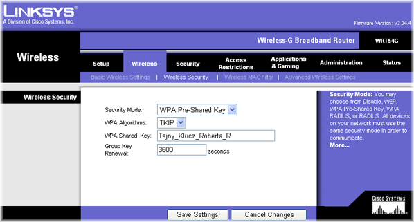Dwa podejścia do szyfrowania: -TKIP zastosowany w WPA - AES zastosowany w WPA2 Dwa tryby pracy: - Enterprise: serwer uwierzytelniania