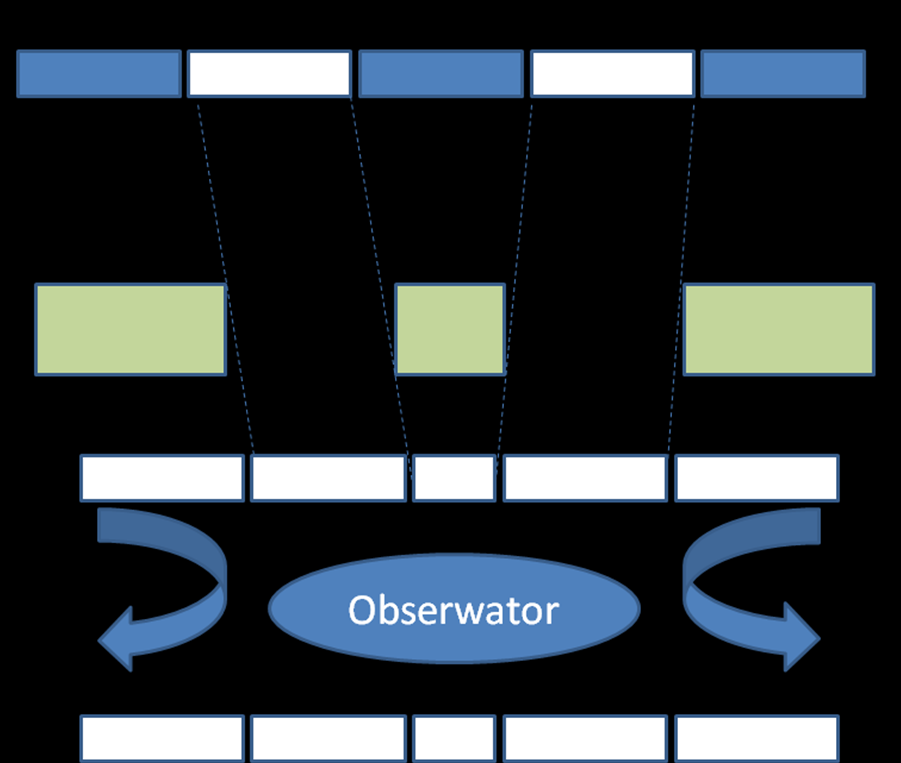 Ryc. 2. Jeśli pomiędzy autentycznym memotypom a obserwatorem pojawi się filtr, na przykład pośrednik w postaci przekazu medialnego, widoczne będą jedynie niektóre obszary memotypu.