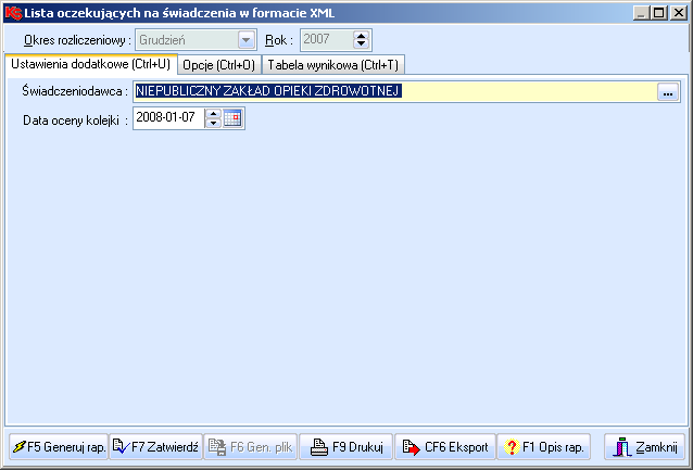 1. Raporty obowiązujące w 2006 roku czenie w formacie XML. W oknie tym można wygenerować automatycznie raport na podstawie zgromadzonych w systemie danych lub dodać go ręcznie.