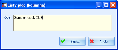 Rozliczenia z US Wydruki Konfigurowanie niektórych wydruków W programie INSIGNUM Kadry Płace istnieją wydruki, które mogą być zdefiniowane przez użytkowników.