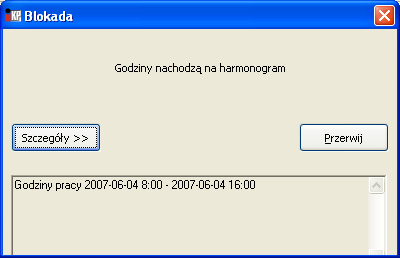 Czas pracy Następnie należy podać godziny wpisując je w pola od, do lub zaznaczając na pasku. Rodzaj godzin wybiera się ze słownika godzin (np.