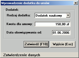 Aktualna jest to umowa zawierająca przynajmniej jeden etat ważny na dzień przeglądania danych Do rozwiązania jest to umowa, której etaty zostały rozwiązane, lecz nie została wykonana funkcja