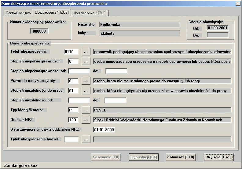 Grupa inwalidzka przyznana grupa inwalidzka Numer emerytury / renty numer świadczenia Data przyznania data przyznania prawa do emerytury / renty Do kiedy przyznano rentę / emeryturę do kiedy