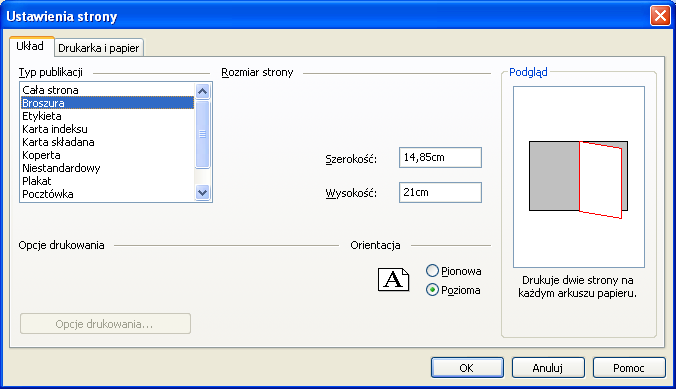 Program MS Publisher - przygotowywanie materiałów promocyjnych Cz. 7.