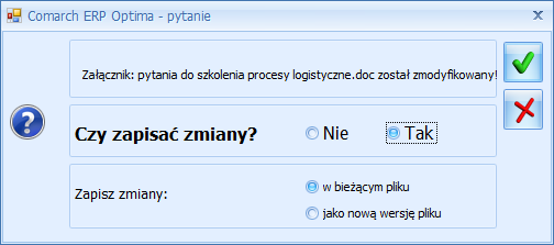 Pozostałe opcje były dostępne w poprzednich wersjach pod innymi nazwami: Wskaż plik na dysku i zapisz do bazy (poprzednia nazwa: plik) Wskaż plik na dysku i zapisz link (poprzednia nazwa: link)