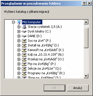 5. Import danych Do przeprowadzenia importu użytkownik musi posiadać pliki migracyjne numerowane od 001do 057. Koniecznie pliki tekstowe - niezaszyfrowane.