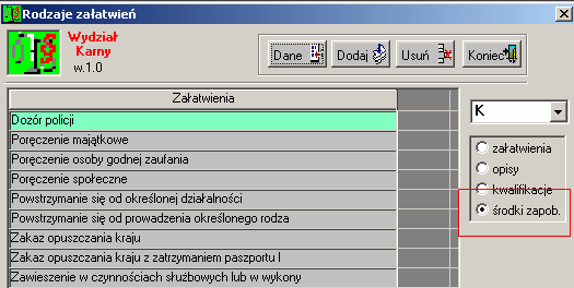 118 Liczba zażaleń na tymczas. a. wpływ obliczane są zażalenia w Kp (sprawy Kp z przedmiotem odpowiednio skonfigurowanym rys. 10.31) Liczba uwzględnionych zażaleń uwzględniono obliczane tak jak w 4.