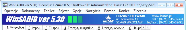 Moduł Zlecenia umożliwia prowadzenie rejestru zleceń dla wielu firm oraz wystawiania not księgowych (obciążeniowych) dla klientów za należności celne i podatkowe.