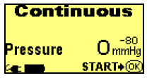 Ponownie, zatwierdź wybór przyciskiem (OK). Wybierz tryb ciągły Continous w menu ustawień i zatwierdź wybór przyciskiem (OK.) Następnie wykonaj kolejne czynności: Wciścnij (OK.