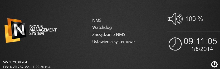 NMS NVR X-4U/XX, X-2U/XX/R, 7-4U/XX - Instrukcja obsługi wer. 1.1 EKRAN GŁÓWNY 6.5. WYŁĄCZENIE URZĄDZENIA NMS NVR można wyłączyć na kilka sposobów.