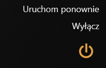 Po naciśnięciu należy oczekiwać chwilę aż system operacyjny zostanie zamknięty. Użytkownik może zostać poproszony o wylogowanie się z aplikacji NMS za pomocą loginu i hasła.