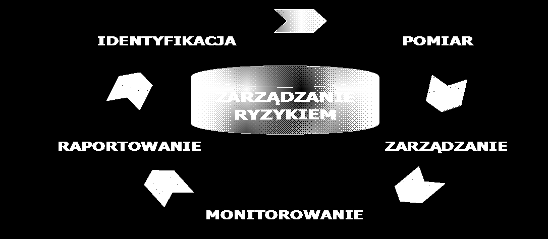 Schemat zarządzania ryzykiem w Banku Spółdzielczym w Radzyniu Podlaskim W procesie zarządzania ryzykiem w Banku główną rolę pełnią Rada Nadzorcza i Zarząd Banku.