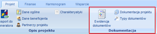 Śledzenie dokumentów w projekcie Opis modułu i podstawowe pojęcia Moduł Śledzenie dokumentów pozwala na ewidencjonowanie wszystkich dokumentów powstających w trakcie realizacji projektu i