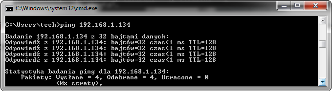W przypadku gdy dostaniemy informacje zwrotne to musimy użyć innego adresu IP. 6. Adres MAC jest ustawiony fabrycznie: 12:12:12:12:12:18 i musi być unikalny. 7.