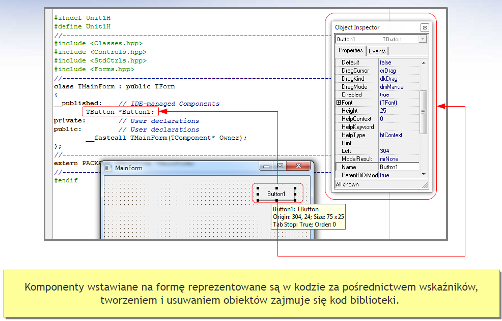 C++ Builder 6 Komponenty wstawiane