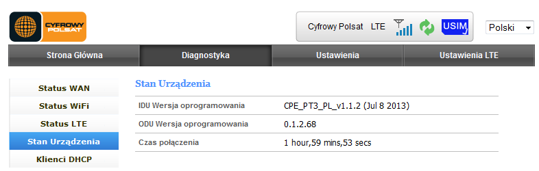 Aktualizacja IDU należy przejśd do zakładki Ustawienia/Lokalna Aktualizacja. Wyświetli się strona z możliwością wskazania pliku aktualizacyjnego.