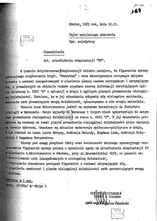 niemniej było to źródło informacji dla bezpieki. W początkowym okresie działania Solidarności Walczącej w Trójmieście SB nie miał żadnej wiedzy o ludziach działających w SW.