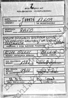 W połowie czerwca 1987 r. Krzysztof Szymański, łącznik Kołodzieja, wyjechał na urlop do Szwecji i gościł u Mariana Kalety.