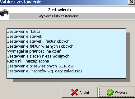 Opcja umoŝliwiająca definiowanie dodatkowego filtru dla zleceń Ikona oznaczająca rodzaj zlecenia. Panel uruchamiany poprzez zaznaczenie opcji <filtrowanie> pozwalający filtrować dane wg : 1.