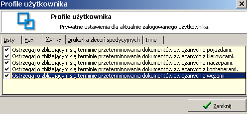 Definiowanie uŝytkowników oraz praw dostępu do opcji w programie. Program ma rozbudowane system uprawnień oraz praw dostępu.