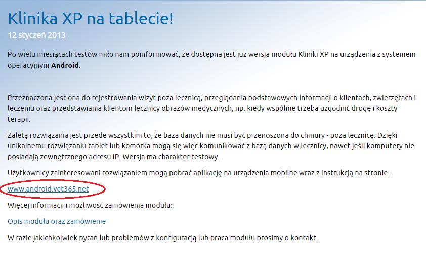 pl Następnie w prawej części okna, gdy wyświetlona jest nowość o tytule Klinika XP na tablecie! klikamy na obrazek z ekranem telefonu.