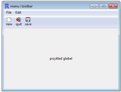 + ) > window = gwindow("menu i toolbar") > g = ggroup(cont = window, horizontal = FALSE) > mb = gmenu(menulist, cont=window) > tb = gtoolbar(toolbarlist, cont=window) > g1 = ggroup(cont=g,