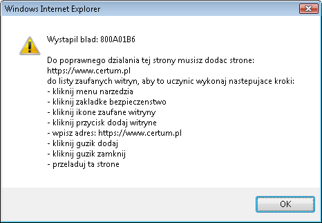 6. System zapyta, czy chcesz, aby Internet Explorer zapamiętał hasło do tej witryny. Dla zwiększenia bezpieczeństwa naciśnij Nie. 7.