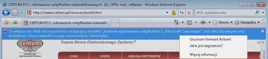 9. Pasek informacji znajduje się u góry wyświetlanej witryny internetowej. 10.