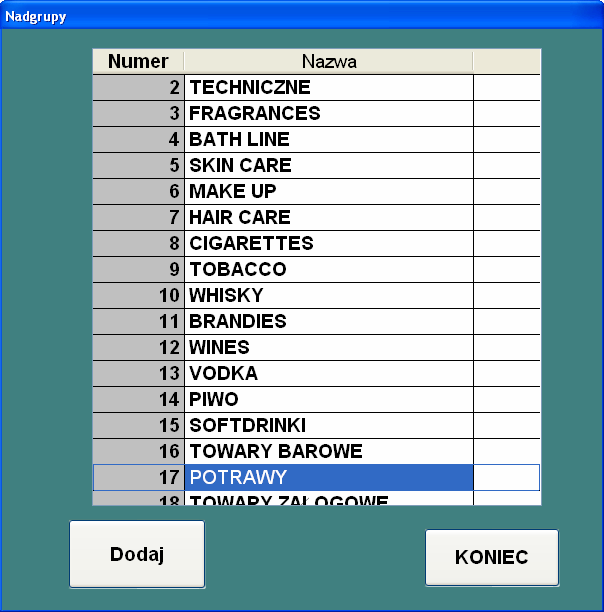 SŁOWNIKI 5.4. SŁOWNIK ARTYKUŁÓW Jednym z najistotniejszych słowników dla systemu Gastro jest słownik artykułów.