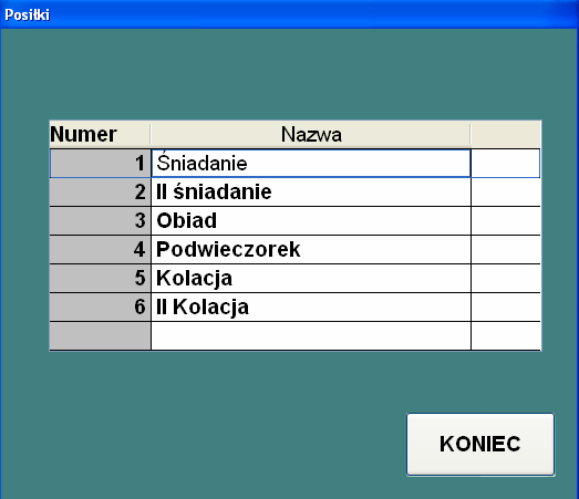 SŁOWNIKI hotelowym CHART. Wariant receptury - umoŝliwia przypisanie danej diecie konkretnego wariantu receptury. Skrót symbol diety.