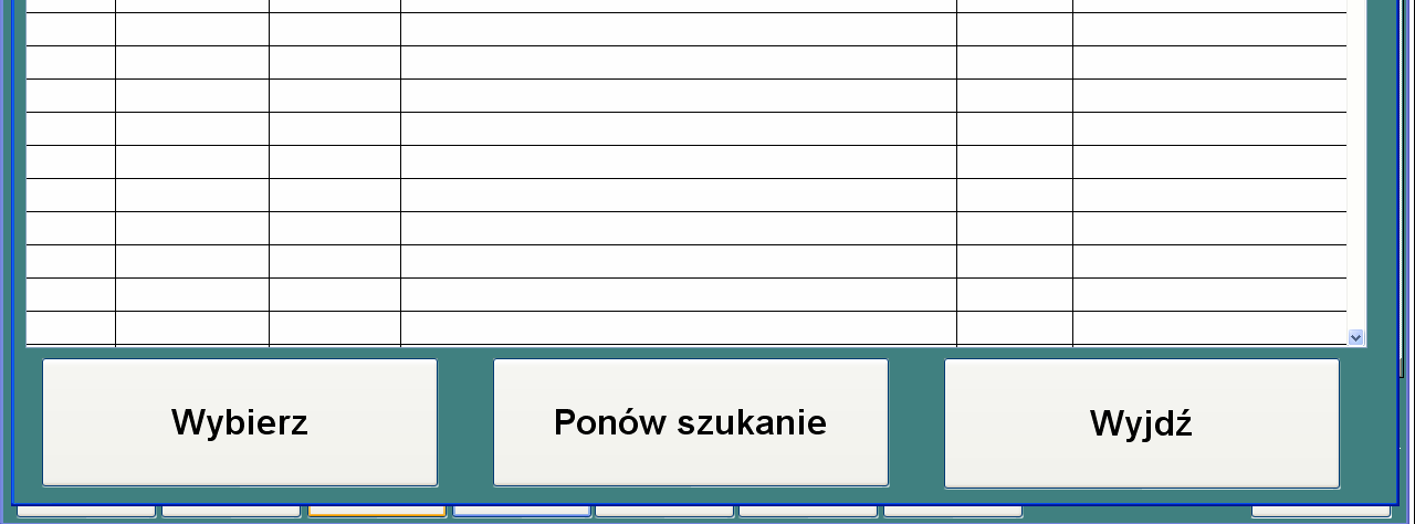 DOKUMENTY MAGAZYNOWE Szukaj słuŝy do wyświetlenia okna poszukiwania dokumentu. Lista ta postać podobną do listy poszukiwania dokumentów magazynowych.