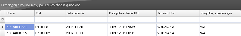 UWAGA!!! W przypadku nie zaznaczenia jednej z pozycji akceptacji (laboratorium bądź technologa) system poinformuje, że próbka nie może zostać przeniesiona do Potwierdzenia przez BU.