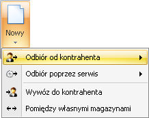 Aby dodać nową potwierdzoną awizację należy nacisnąć przycisk [Nowy] znajdujący się w obszarze opcji i przycisków funkcyjnych.