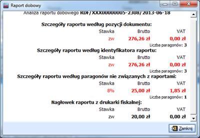 wyższa, o czym system poinformował zatwierdzając tenże raport dobowy. Aby spróbować skorygować opisaną sytuację można wykorzystać nową funkcjonalność naprawy raportów dobowych.