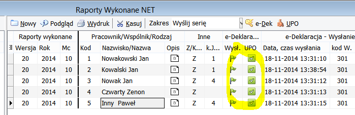 Rysunek 13. Ekran końcowy kreatora pobierania potwierdzeń UPO.