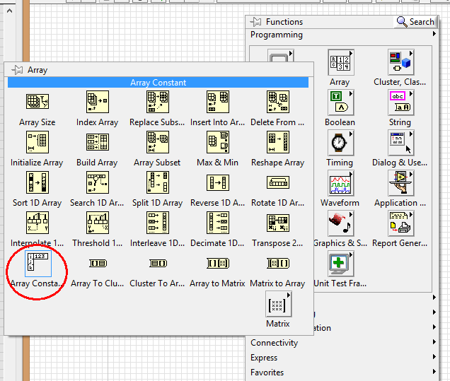 2.2. Tablice LabVIEW oferuje możliwość grupowania danych w złożone typy danych. Tak jak większość języków programowania, możliwe jest tworzenie tablic.