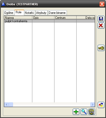 Rysunek 16.10 Karta osoby, zakładka: Role.