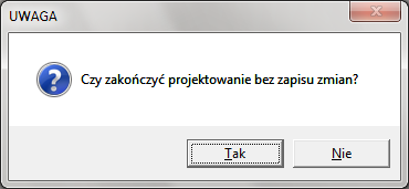 6.2. Nadawanie nazwy projektowi Po dwukrotnym kliknięciu w polu Nazwa projektu w lewym górnym rogu programu można wpisać nazwę bieżącego projektu. Uwaga!