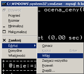 Procedury składowe IF THEN ELSE IF warunek THEN zadania(a) ELSE zadania(a) END IF Poniżej zamieszczony przykład nie działa w nakładce myclient, można go sprawdzić za pomocą klienta z linii komend. 1.