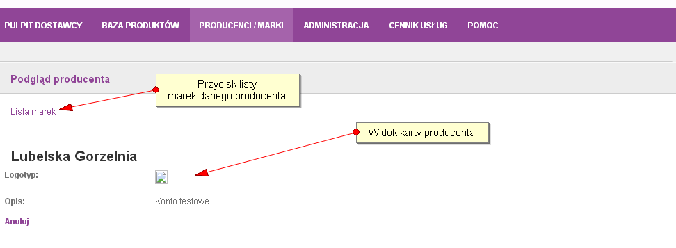 Zostaniemy przeniesieni na koleją stronę, gdzie zostaniemy poproszeni o podanie następujących informacje: - Nazwę Producenta pole obowiązkowe.