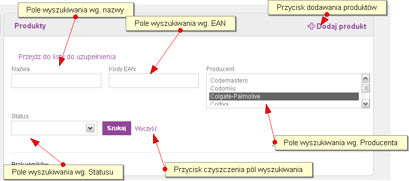 Formularz dodania nowej Marki jest analogiczny do tego, który wypełnialiśmy podczas wprowadzania nowego Producenta.