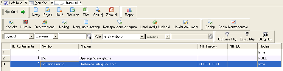 dodane zostanie rozrachunkowe konto analityczne dla wybranego kontrahenta o symbolu konta, np. 202-01-2, gdzie 2 oznacza tzw.