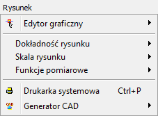 Rysunek Edytor graficzny graficzna obsługa bazy danych projektu -------------------------------- włączenie/wyłączenie panelu obsługi Edytora <F2> Dodaj/Edytuj <Shift+F2> przełączanie między trybem