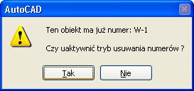 Polecenia ogólne: Numerowanie obiektów Przykład różnych ciągów numerów w jednym rysunku Usuwanie numerów Podczas numerowania obiektom są przyporządkowywane numery.