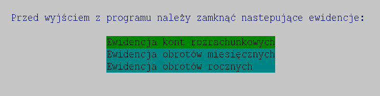 Menu ewidencji przeniesione jest do 2 linii.