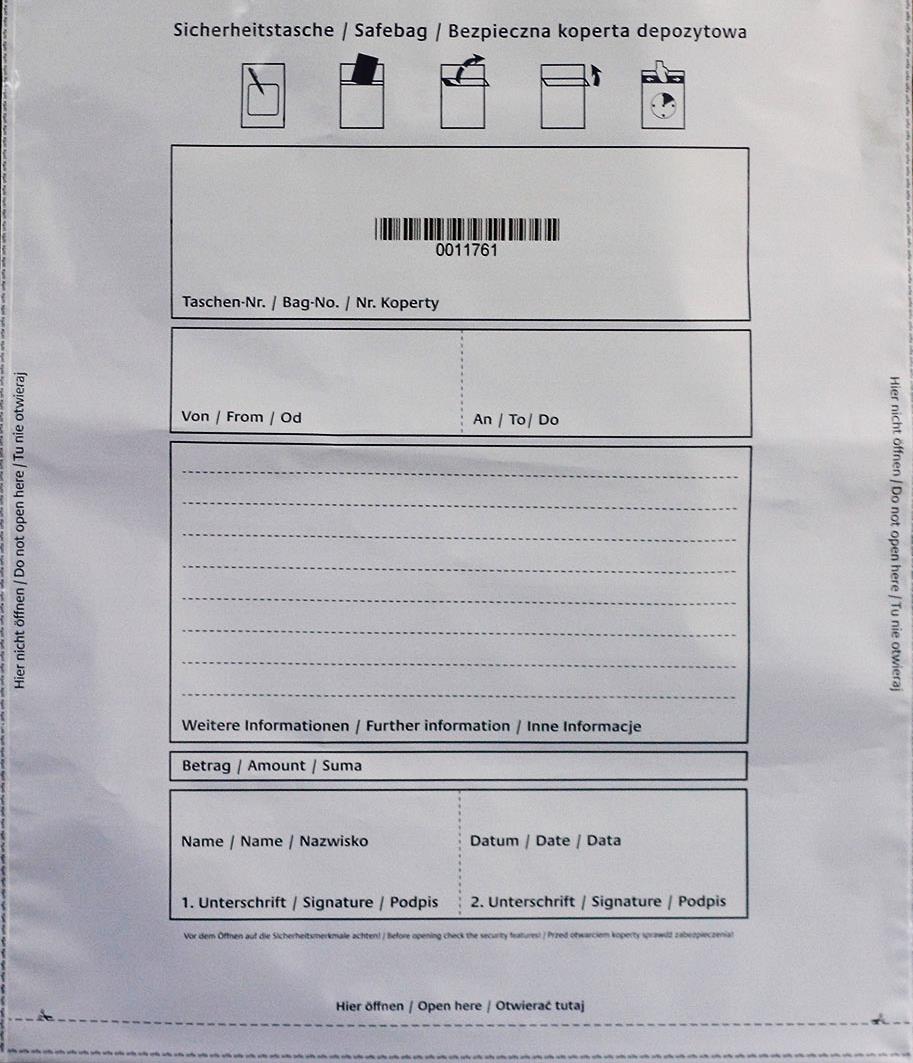 24: Odbiór przesyłki numer koperty.