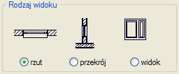 BiK-Architektura 13 W obszarze tym jest również znacznik wyboru, czy wstawiamy okna w rzucie z pełnym opisem na szpilce opisowej, czy też tylko opisem skróconym. Porównanie poniżej.