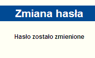 Rysunek 106 Potwierdzenie poprawności zmiany hasła 6.13.