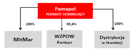 1 INFORMACJA O GRUPIE KAPITAŁOWEJ PAMAPOL 1.1. Charakterystyka Grupy Pamapol Grupa Kapitałowa Pamapol prowadzi działalność w branży przetwórstwa spożywczego.